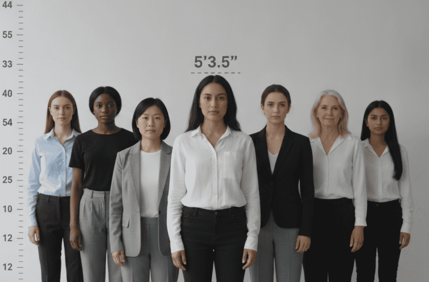  Taille moyenne des femmes aux États‑Unis 1,61 m selon le CDC