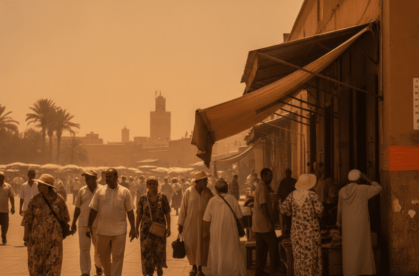  Vague de chaleur au Maroc avec pics à 45°C et vigilance orange dimanche‑mercredi