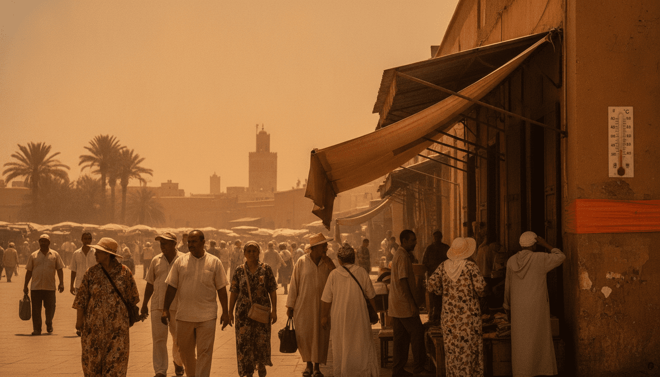 Vague de chaleur au Maroc avec pics à 45°C et vigilance orange dimanche‑mercredi