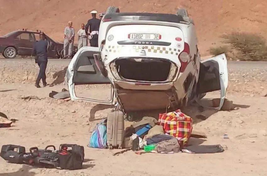  Accident tragique près de Tagmoute : cinq morts dans un taxi hors de contrôle