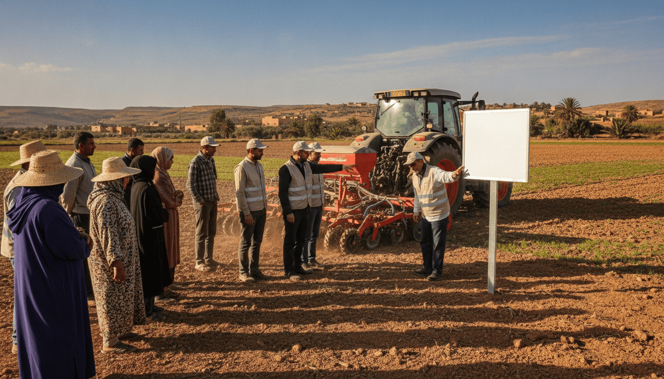 Al Moutmir 2025-2026 : 1 152 plateformes de démonstration renforcent le semis direct au Maroc
