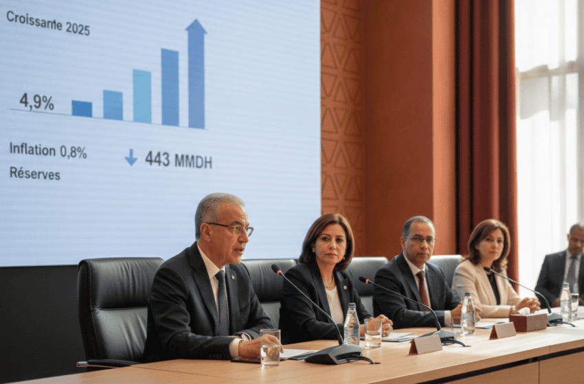  Bank Al-Maghrib : croissance 2025 à 4,9%, inflation 0,8% et réserves 443 MMDH