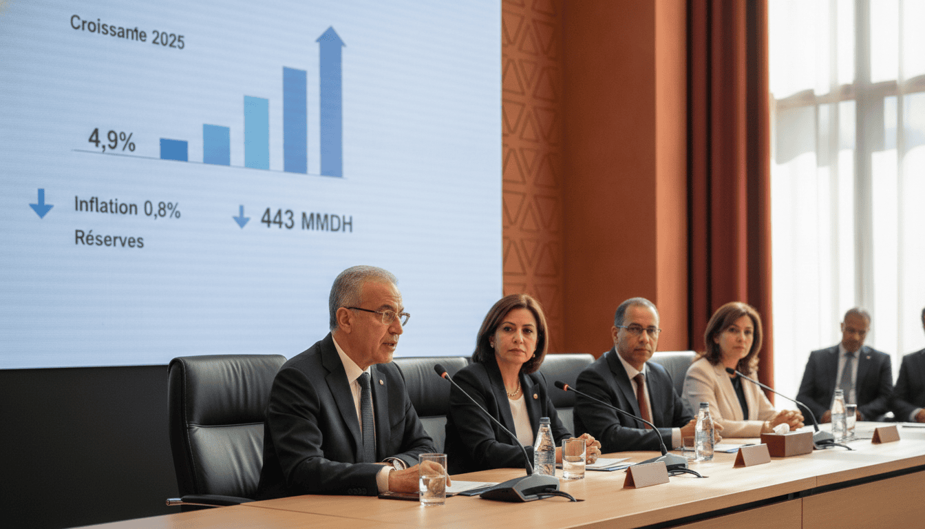 Bank Al-Maghrib : croissance 2025 à 4,9%, inflation 0,8% et réserves 443 MMDH