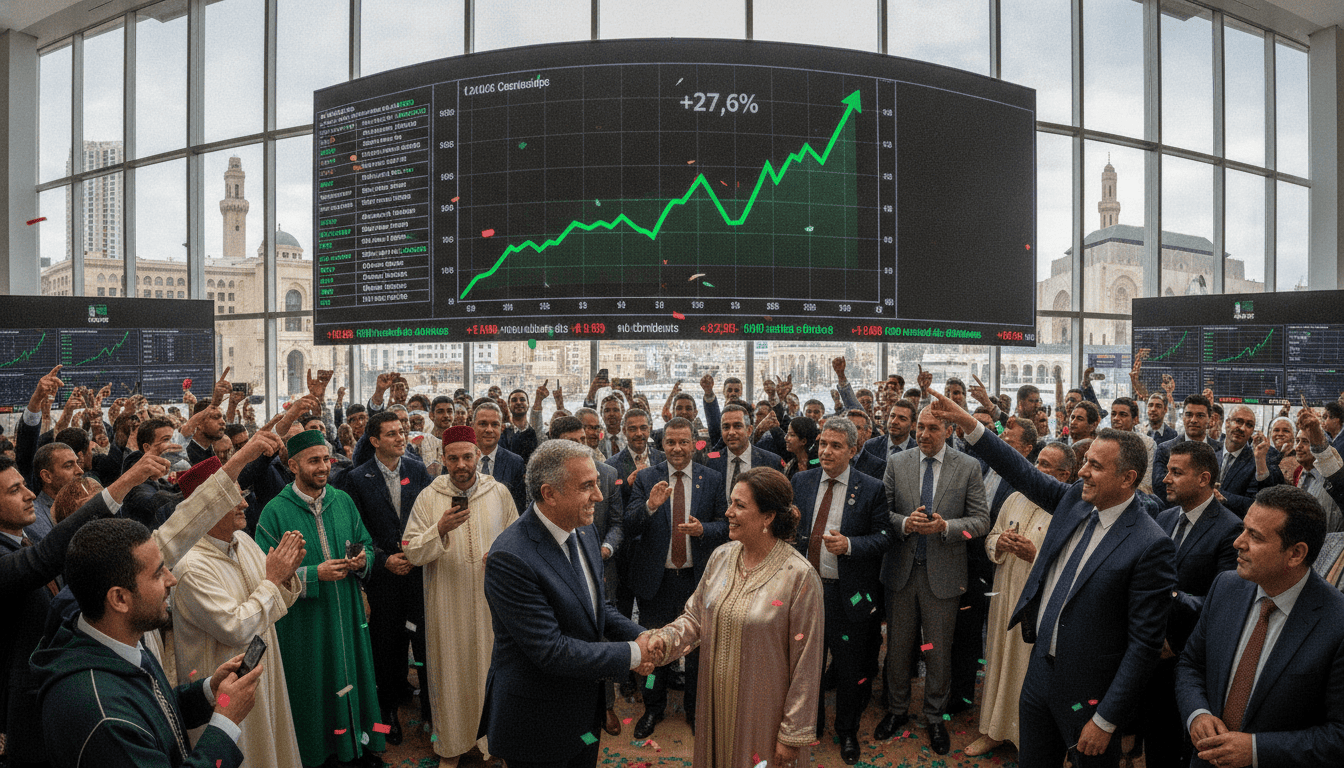 Bourse de Casablanca 2025 : Masi +27,6%, capitalisation franchit 1 000 milliards de dirhams et retour des particuliers