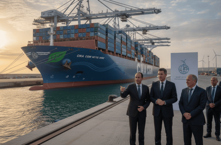 CMA CGM NOTRE DAME accoste à Tanger Med et illustre la décarbonation maritime