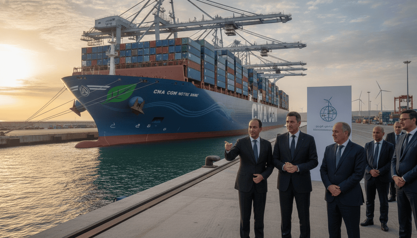 CMA CGM NOTRE DAME accoste à Tanger Med et illustre la décarbonation maritime