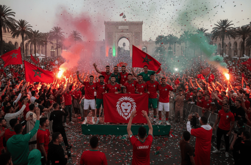  Casablanca en liesse après la qualification des Lions de l’Atlas en quarts de finale