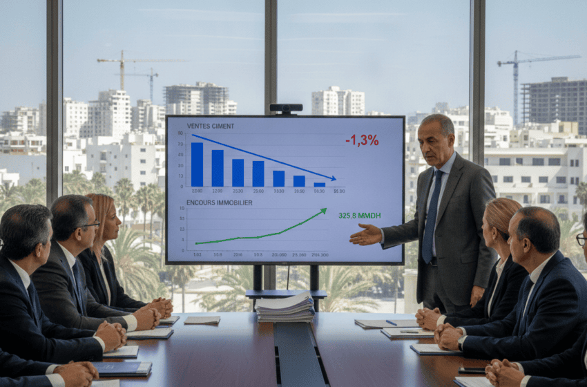  Ciment: ventes -1,3% au premier semestre 2026, encours immobilier 325,8 MMDH