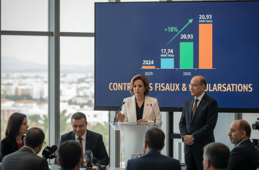  Contrôles fiscaux et régularisations rapportent 20,93 milliards de dirhams en 2025, +18% sur 2024