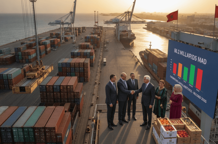  Exportations agroalimentaires atteignent un record de 86,2 milliards de dirhams en 2025