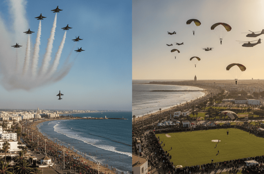  FAR : démonstrations aériennes à M’diq et Martil, parachutisme à Salé les 30-31 juillet