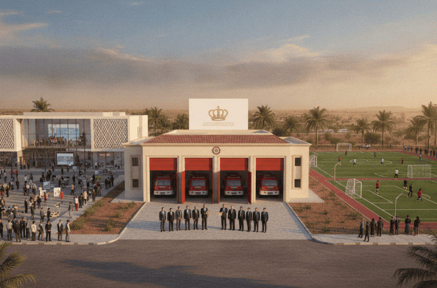  Guelmim inaugure caserne, plateforme jeunesse et terrains sportifs pour la Fête du Trône