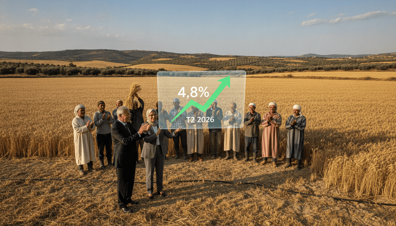 HCP annonce une croissance nationale de 4,8% au T2 2026 portée par l'agriculture