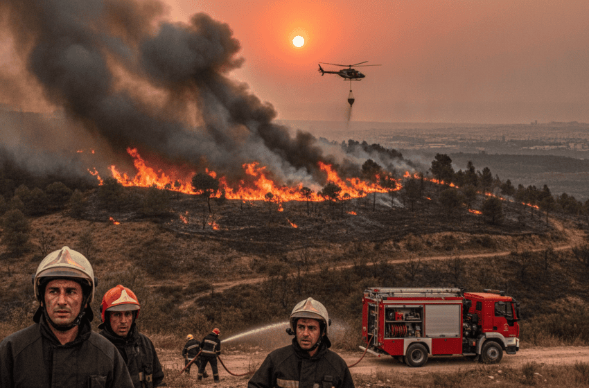  Incendie forestier à Khandaq Snane dans la préfecture de Tanger-Assilah, 35 hectares touchés