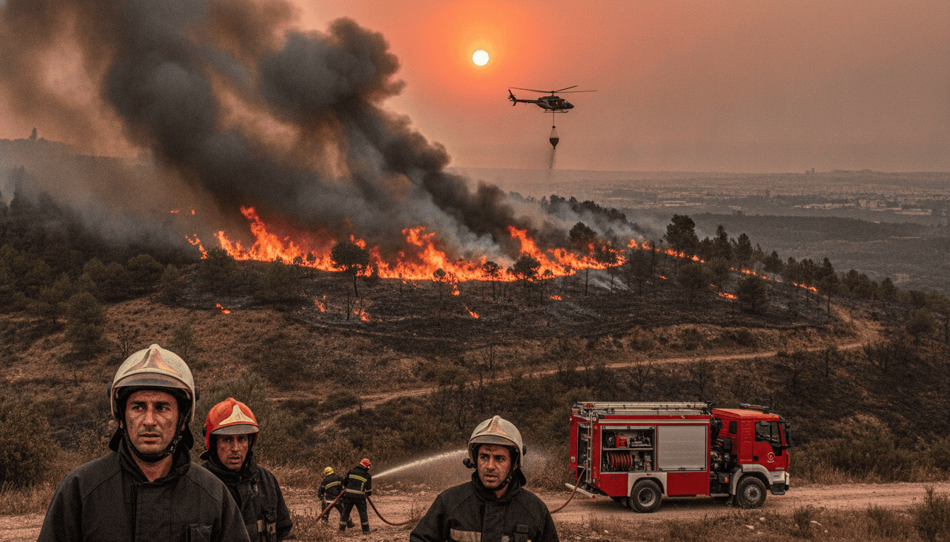 Incendie forestier à Khandaq Snane dans la préfecture de Tanger-Assilah, 35 hectares touchés
