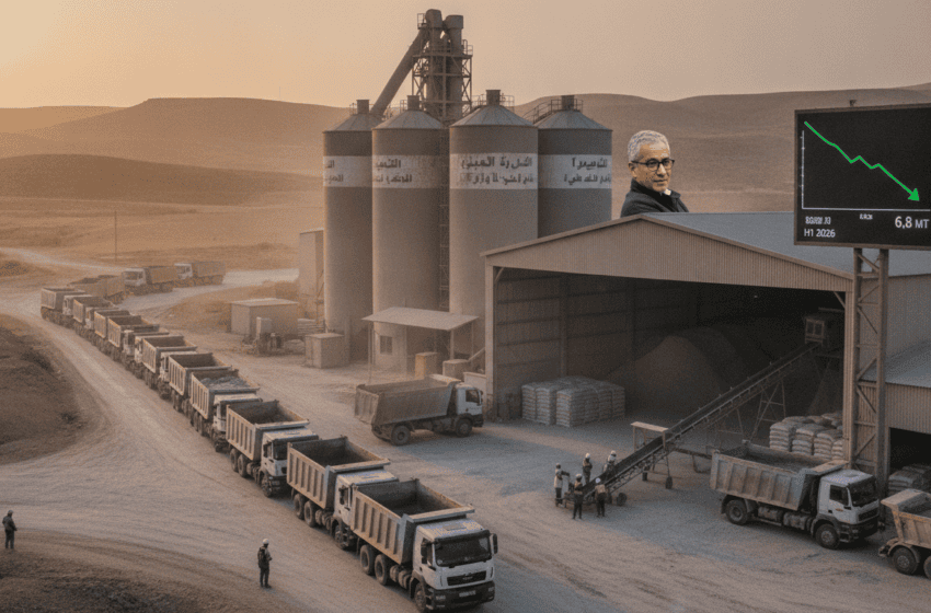  Livraisons de ciment H1 2026 au Maroc: 6,8 millions de tonnes en léger recul