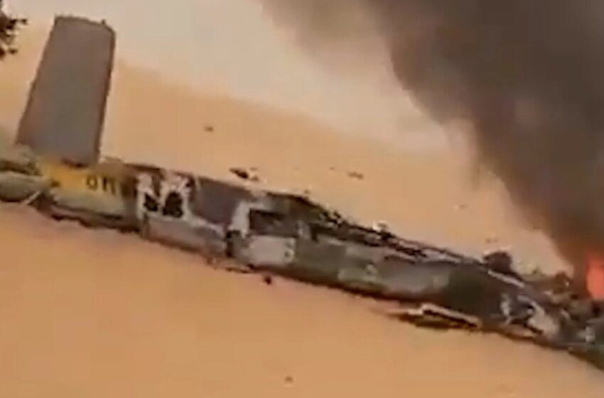  Mali : un hélicoptère russe Mi-24 abattu, images publiées par des combattants touaregs