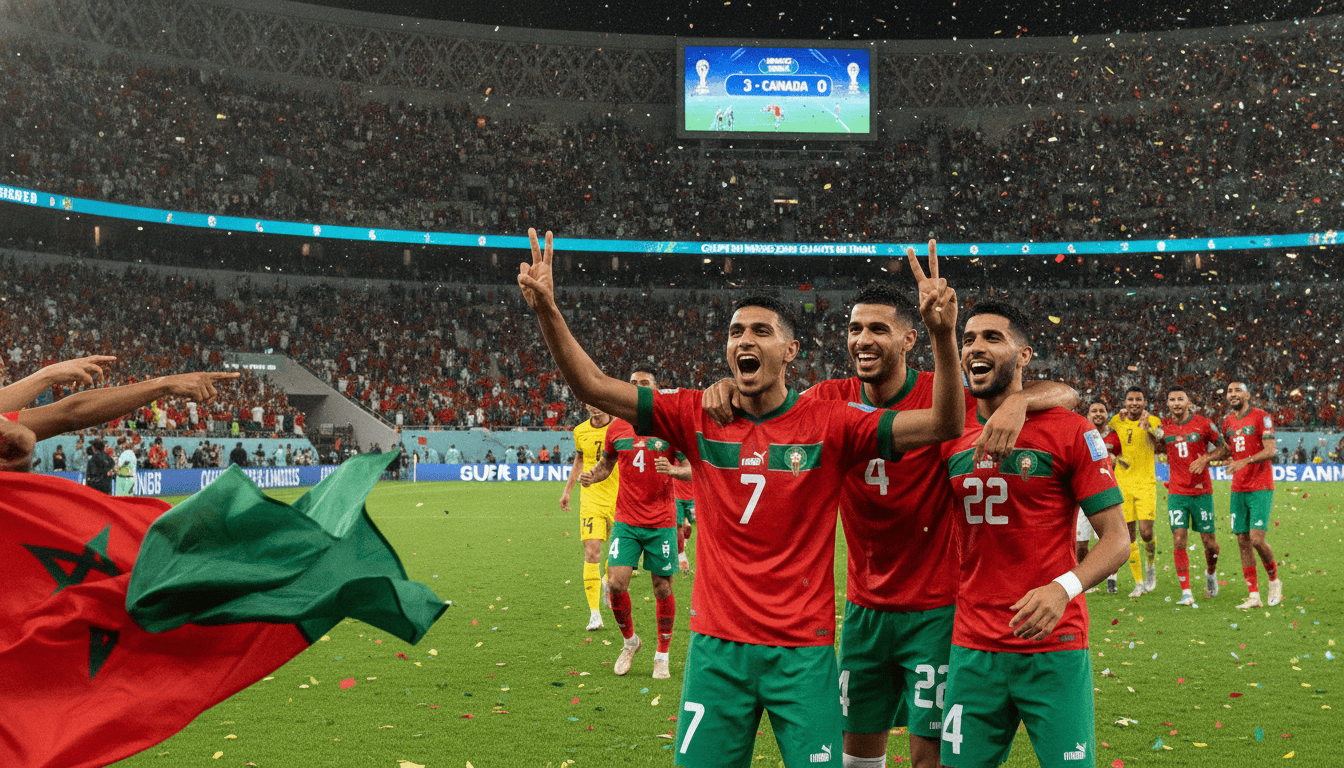 Maroc 3-0 Canada, les Lions en quarts de la Coupe du monde 2026