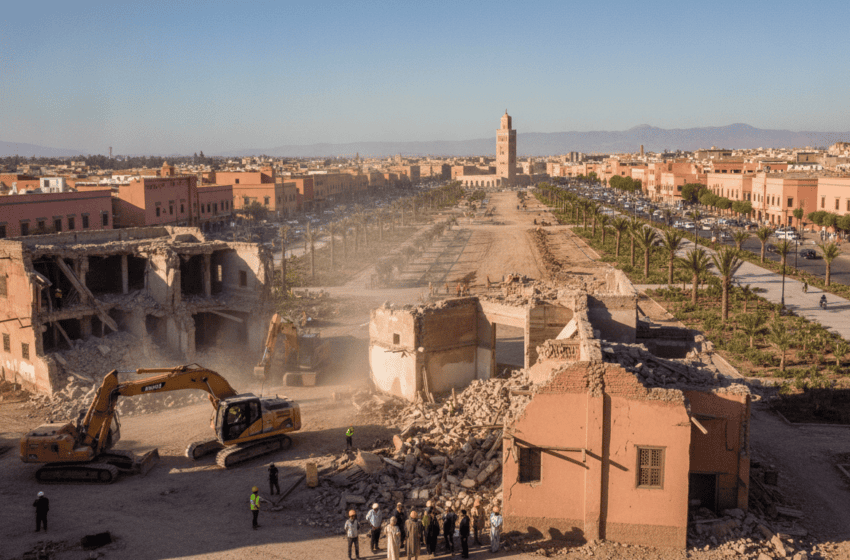  Marrakech lance des démolitions pour créer un corridor végétal sur l’avenue Moulay Abdellah