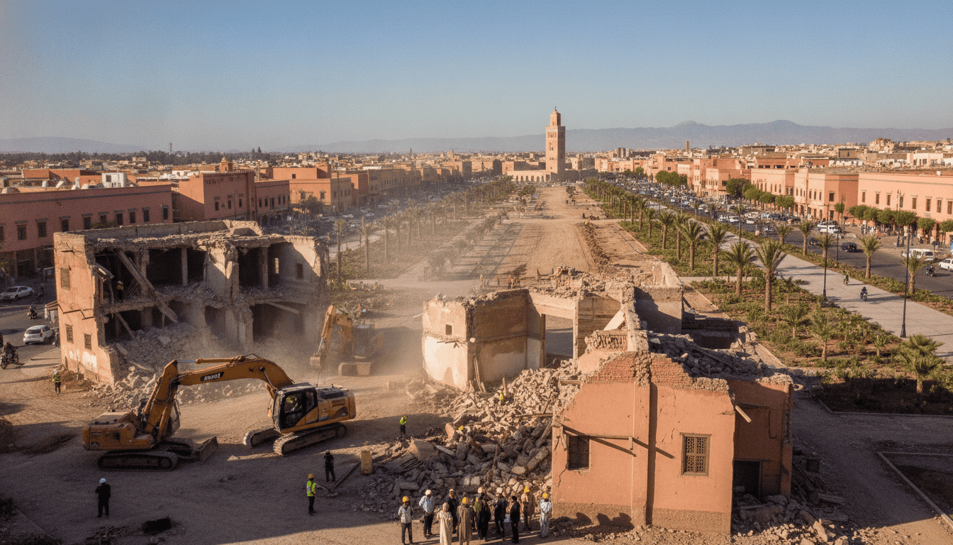 Marrakech lance des démolitions pour créer un corridor végétal sur l'avenue Moulay Abdellah