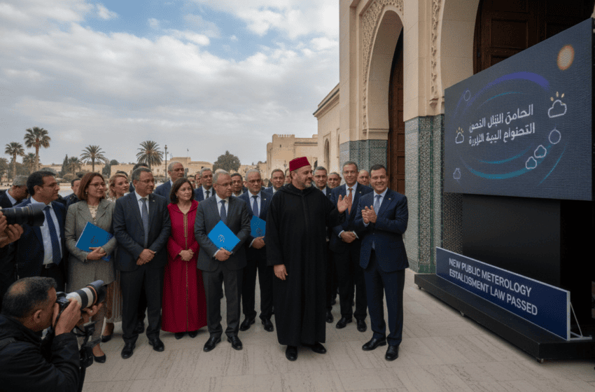 Projet de loi adopté pour créer un établissement public de météorologie au Maroc