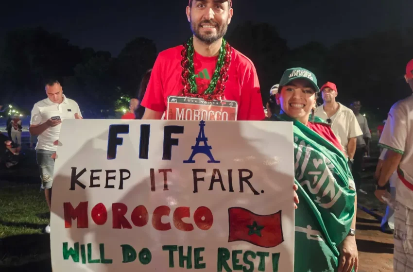  Supporters marocains à Boston réclament un arbitrage impartial avant France-Maroc