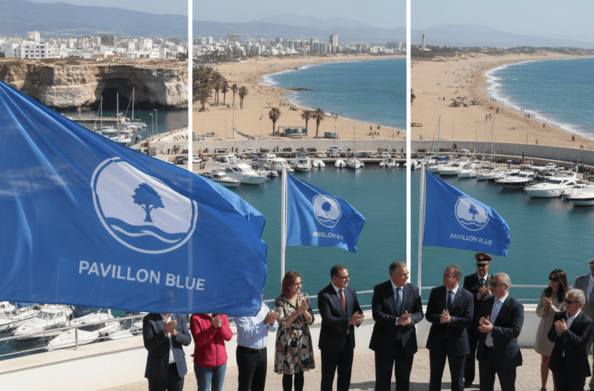  Tanger: Pavillon Bleu pour Tanja Marina Bay et plages Achakar, Sol, Ba Kacem