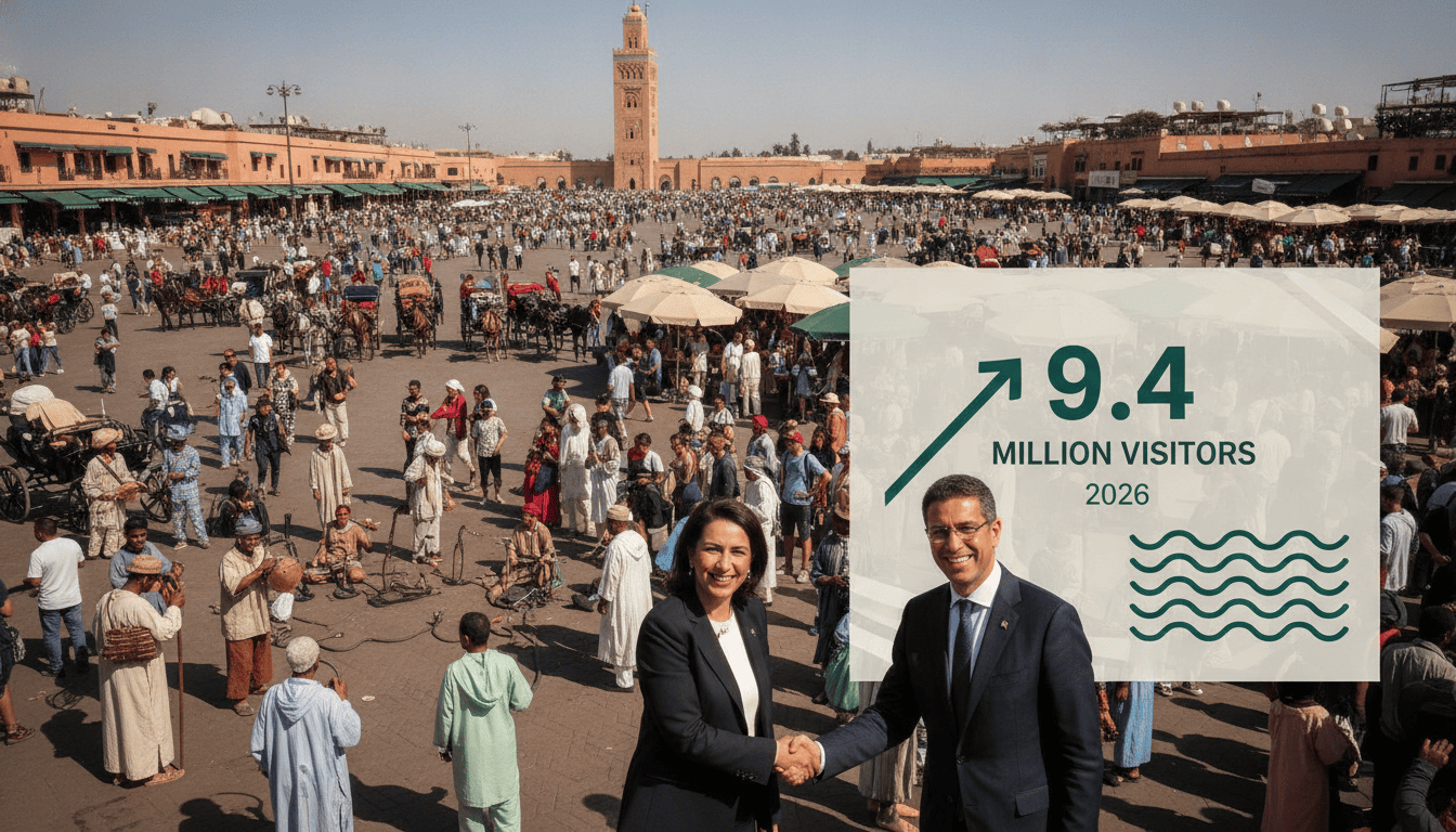Tourisme marocain 2026 : 9,4 millions de visiteurs fin juin, recettes en hausse